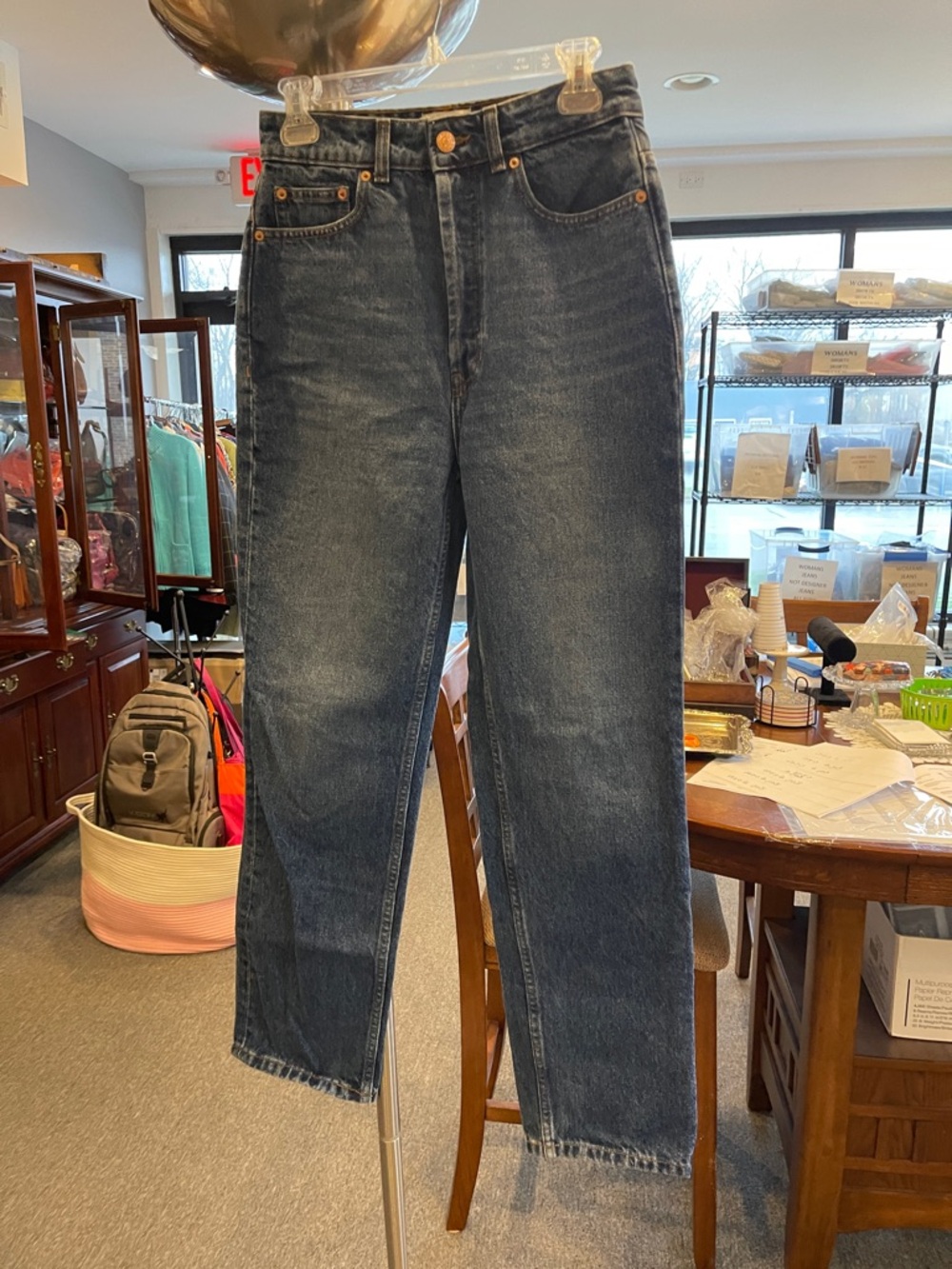 DÔEN Organic Cotton Jeans Size 26 Blue Denim High Rise Straight Leg Normcore
